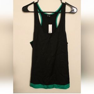 Woman's black and green Theory tank top new with tags size medium 